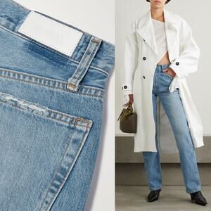 RE/DONE | NWT 90s Loose High-Rise Straight Leg Jeans Worn Blue Medium Wash 25